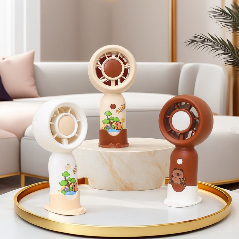 Women's Portable Mini Fan with Cute Bear Design Kalsten