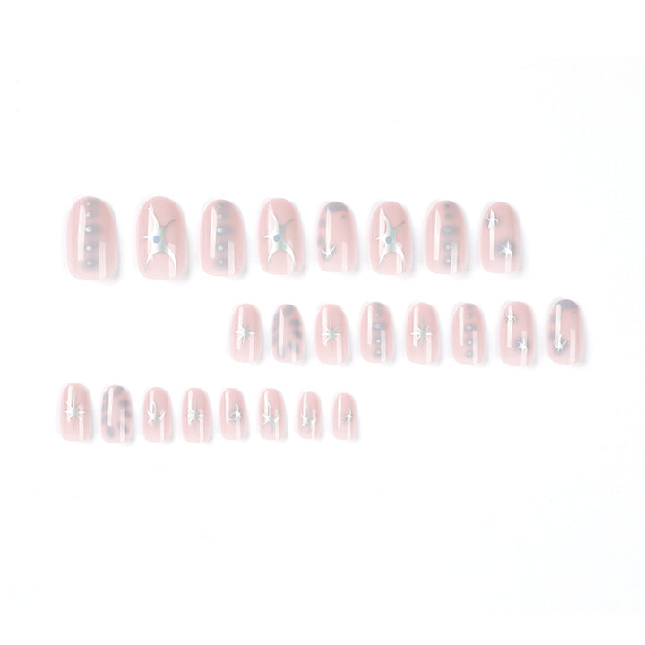 Elegant nail art with glamorous metal embellishments Kalsten