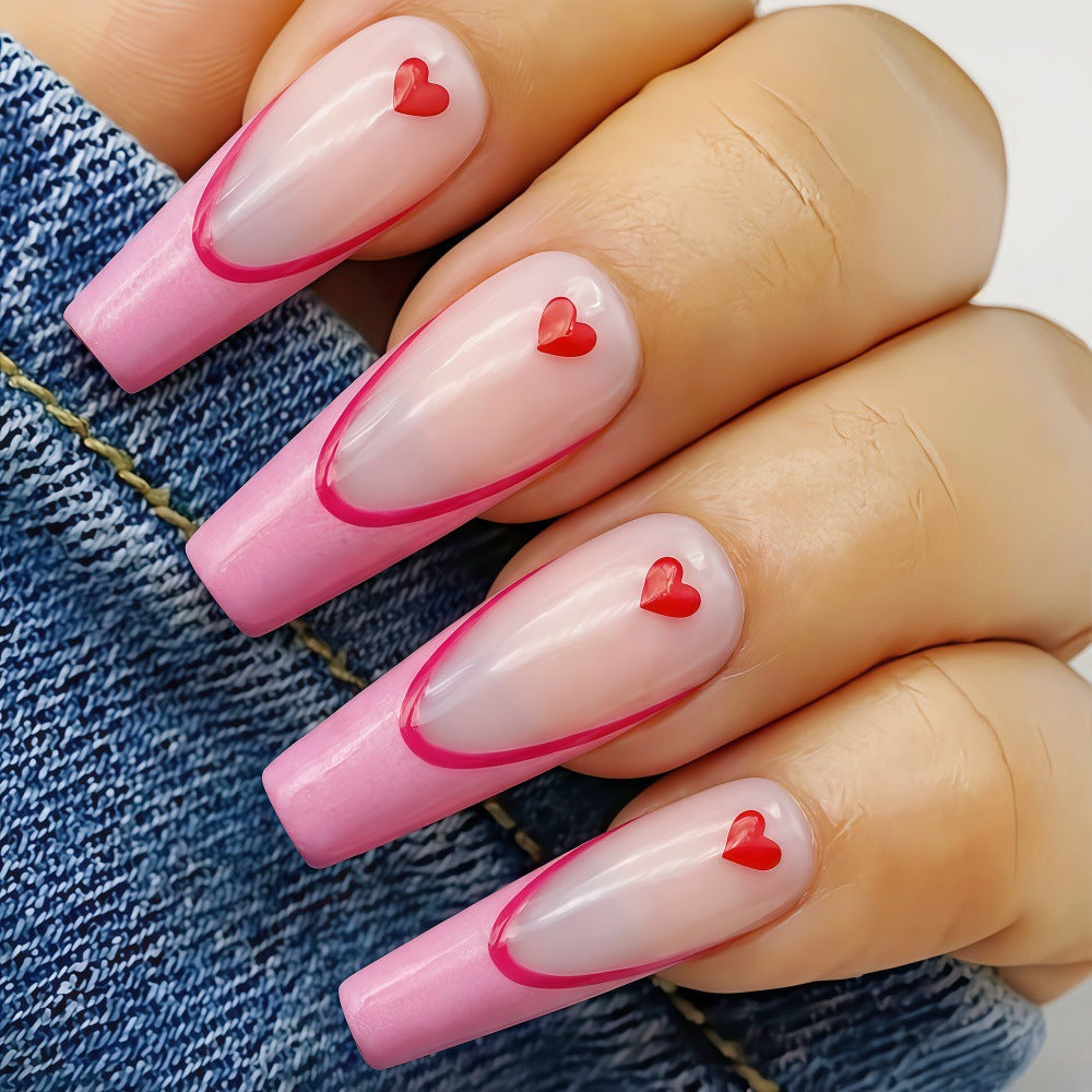 Artificial nails with heart accents Kalsten