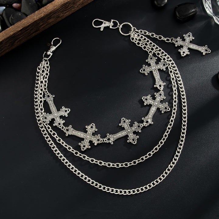 Fashionable chain belt with cross pendants Kalsten