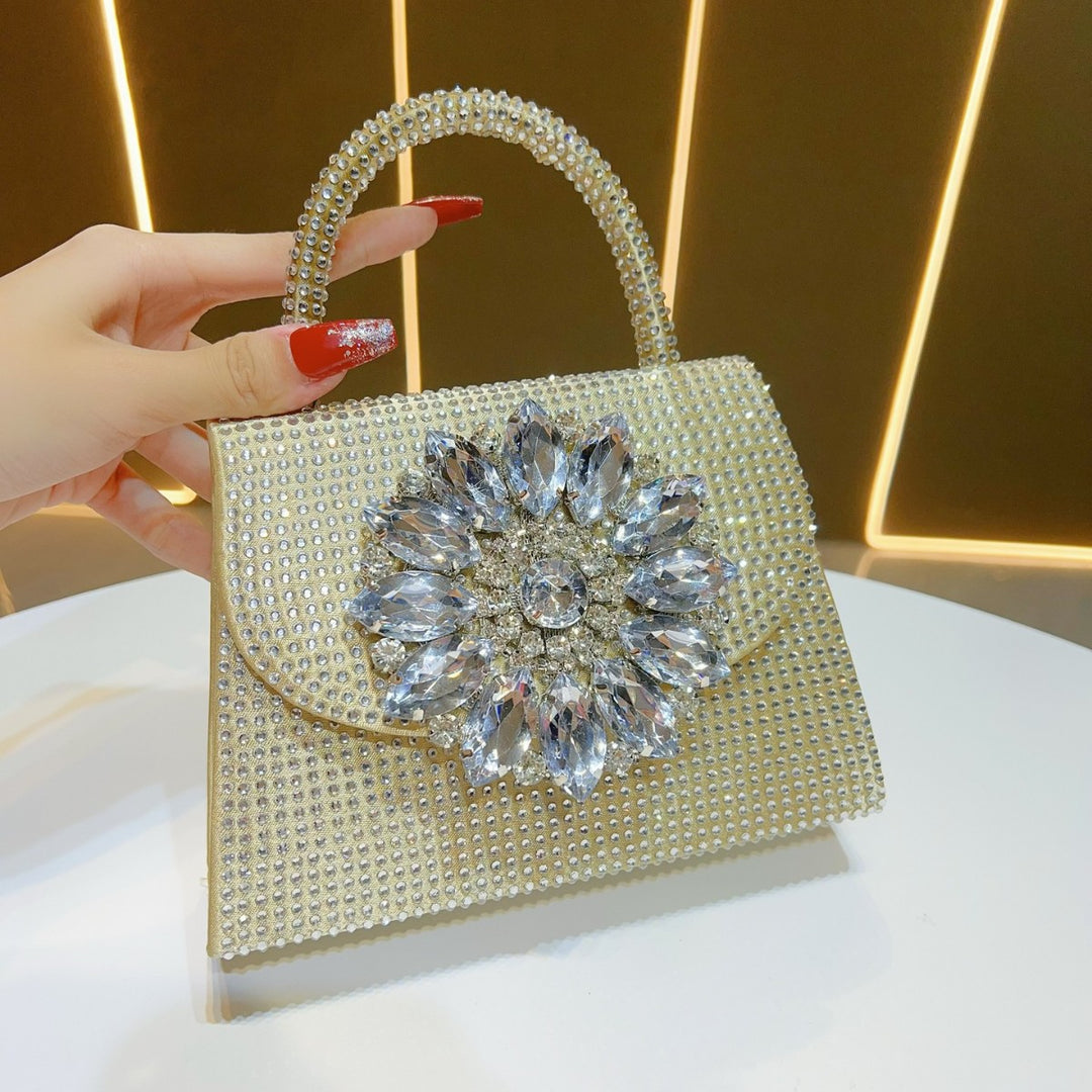 Glamorous Rhinestone-Studded Evening Handbag
