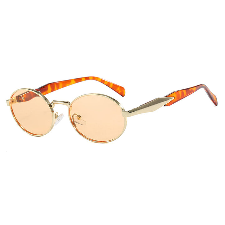 Women's designer sunglasses with unique oval frame and luxurious accents Kalsten