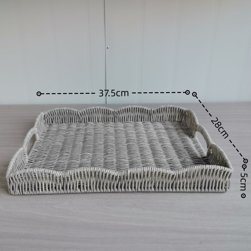 Elegant Woven Serving Tray Kalsten