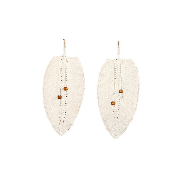Leaf-Shaped Macrame Wall Art Kalsten