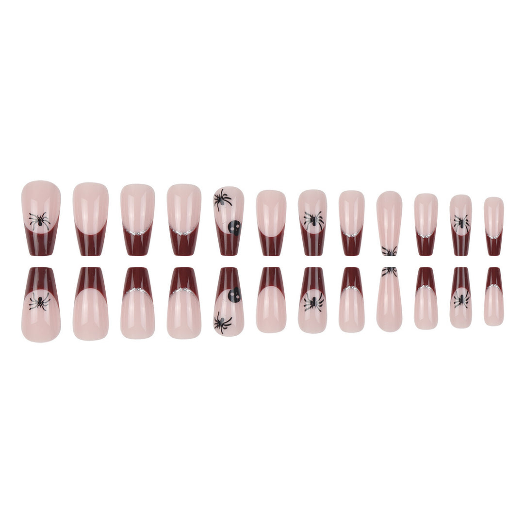 Artistic Halloween-Themed Stiletto Press-On Nails Kalsten