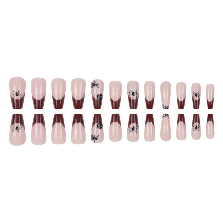 Artistic Halloween-Themed Stiletto Press-On Nails Kalsten