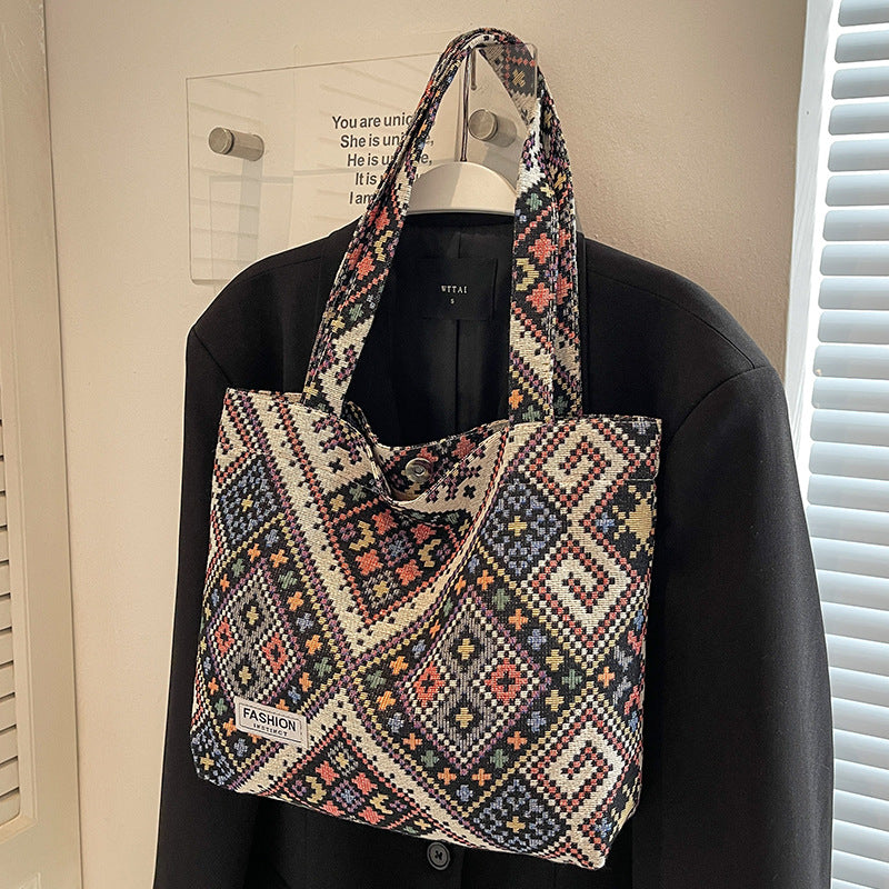 Artistic Ethnic Patterned Tote Bag
