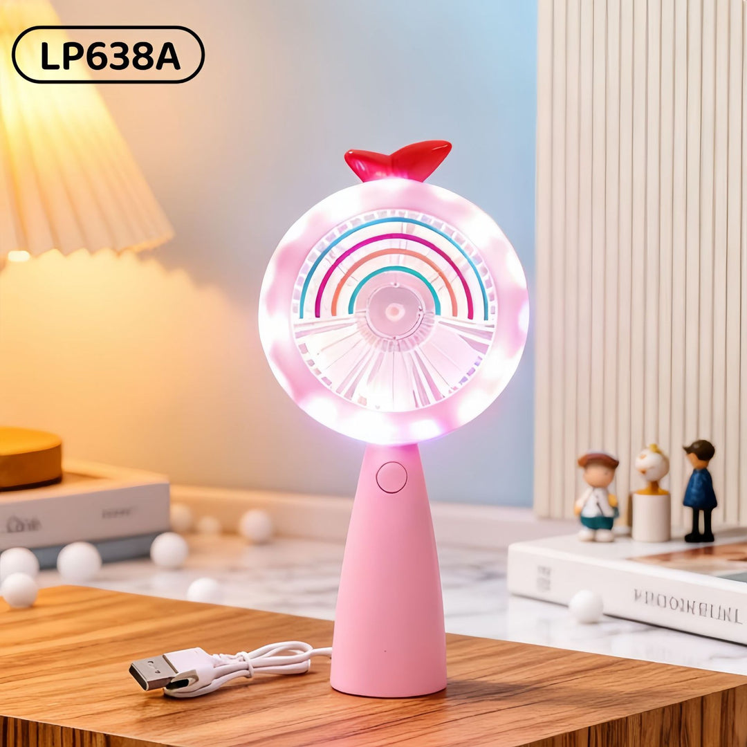 Women's portable multifunction fan with LED lighting Kalsten