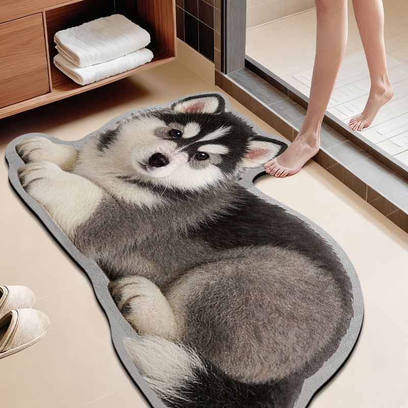 Cat-Themed Plush Bath Rug Kalsten