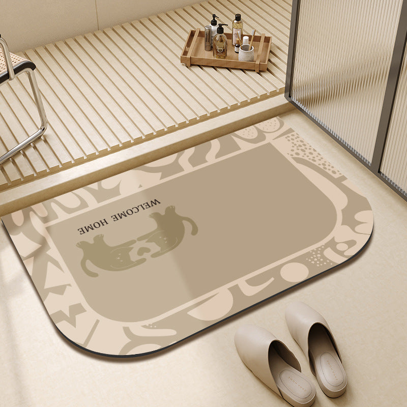 Playful Pet-Themed Welcome Mat