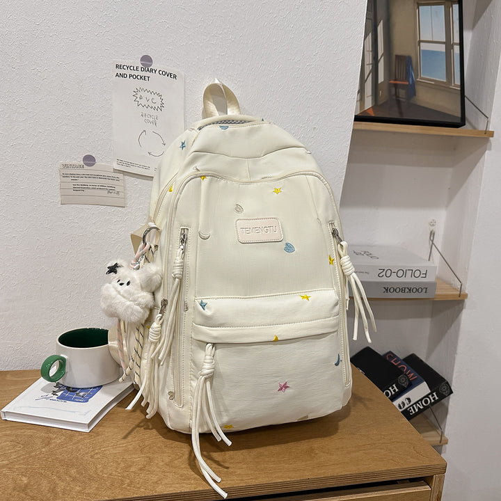 Stylish Embroidered Daily Backpack Kalsten