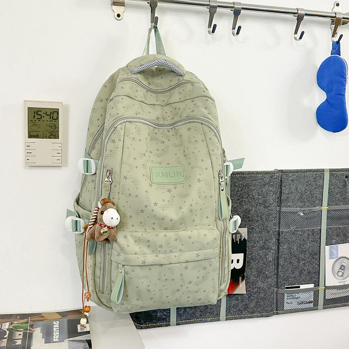 Stylish Multi-Pocket Star-Embellished Backpack Kalsten