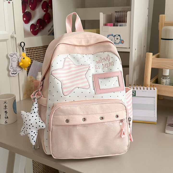 Trendy Star-Embellished Backpack Kalsten