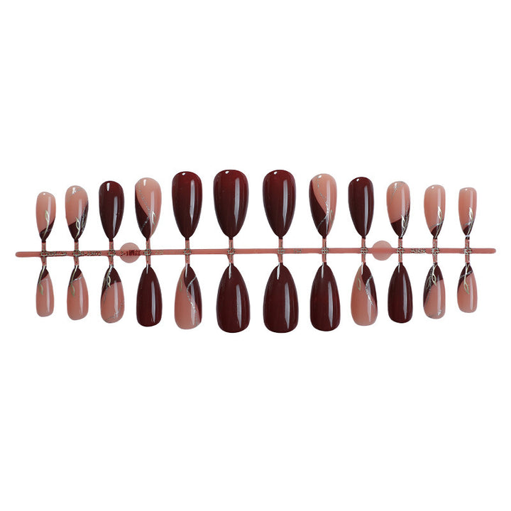 Nail set with glossy finish and elegant designs Kalsten