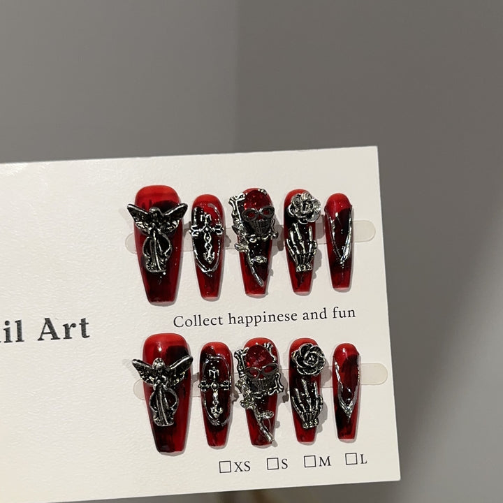 Gothic-Themed Press-On Nail Set