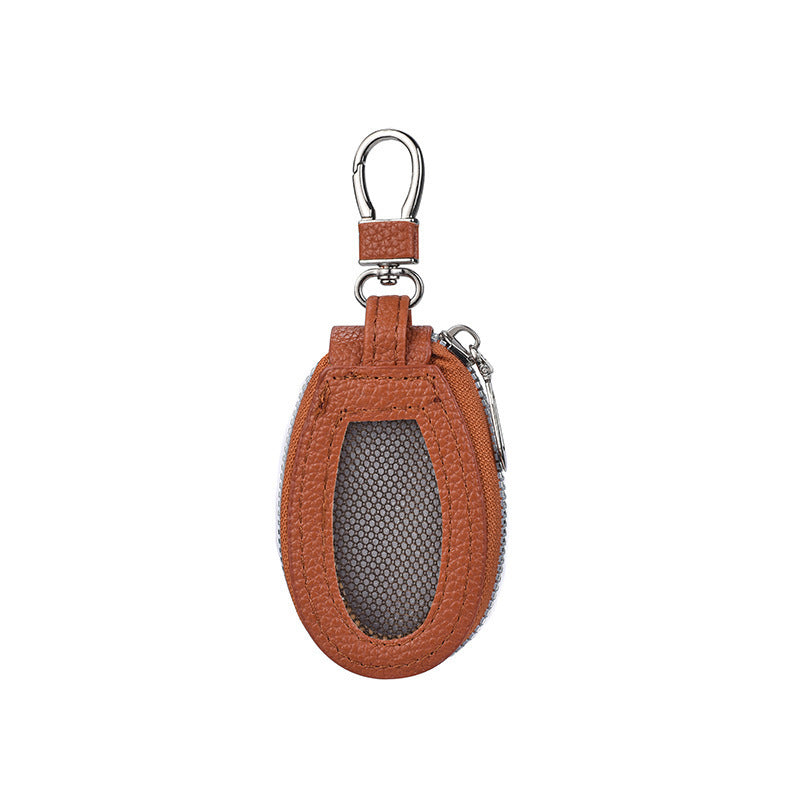 Textured Leather Coin Pouch with Clip Kalsten