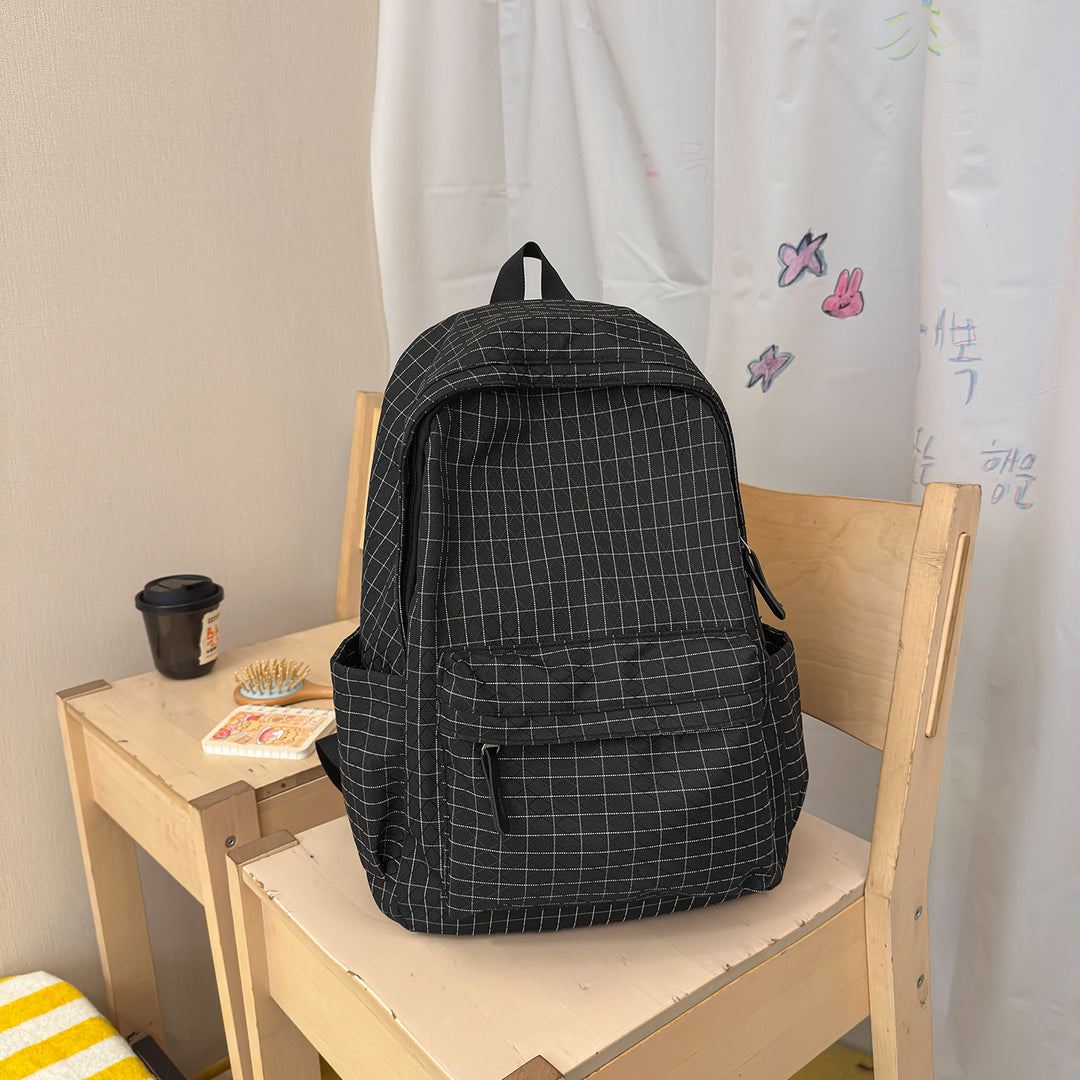Casual Checkered Backpack Kalsten