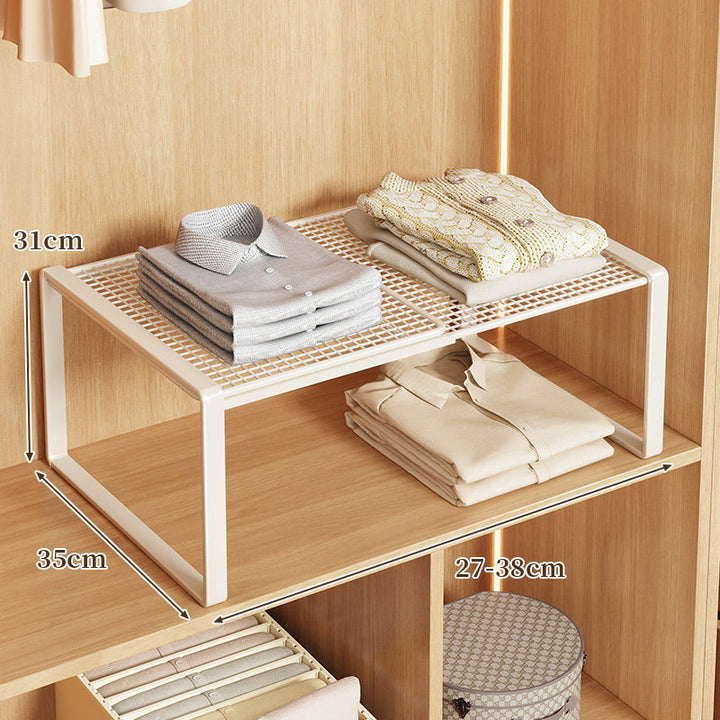 Adjustable Metal Closet Shelf Riser Organizer