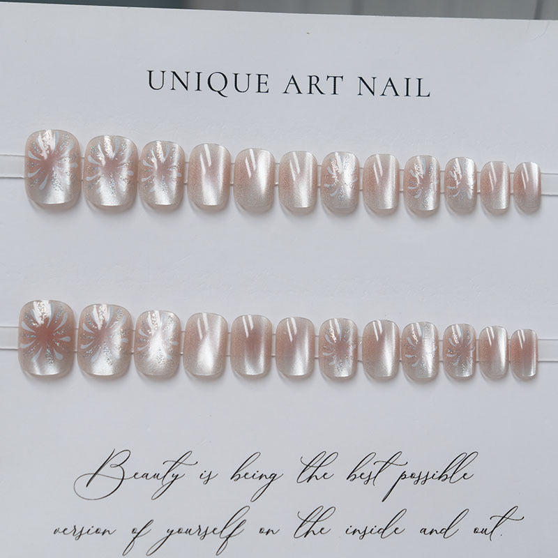 Elegant Floral Design Press-On Nails