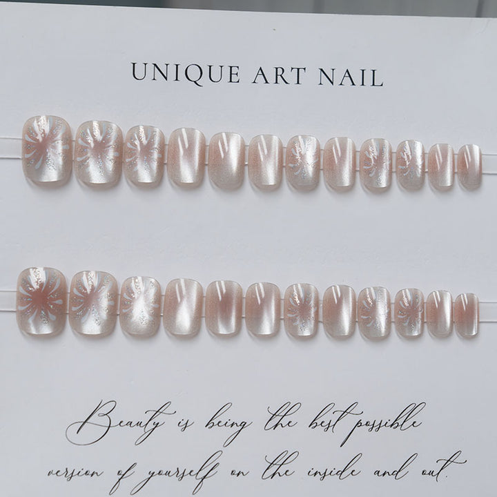 Elegant Floral Design Press-On Nails