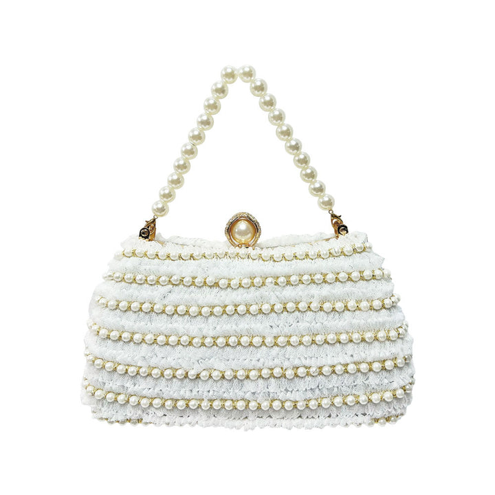 Elegant Pearl-Embellished Handbag