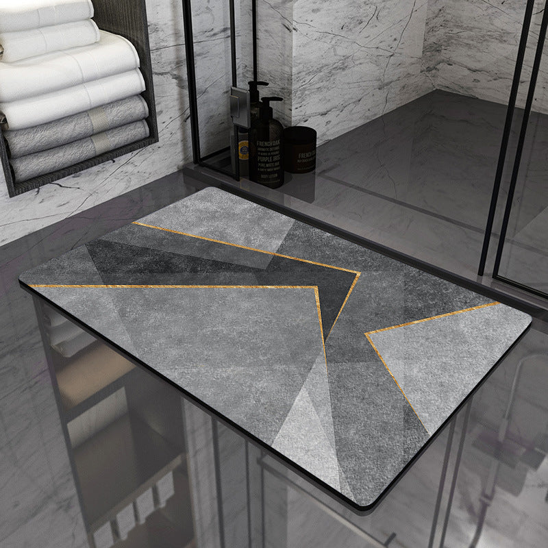 Geometric Pattern Bath Mat