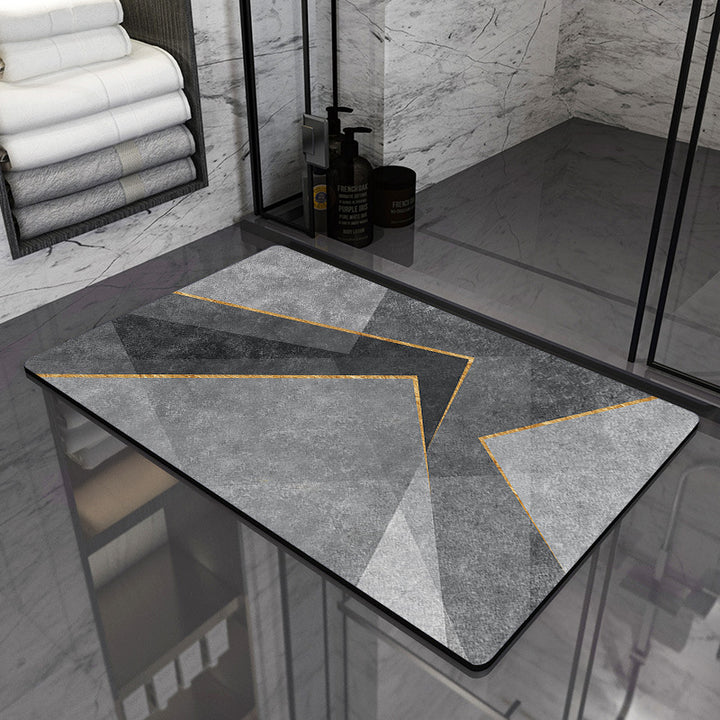 Geometric Pattern Bath Mat