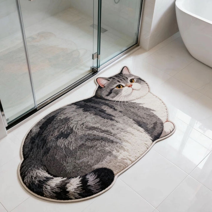 Cat-Shaped Bath Mat Kalsten