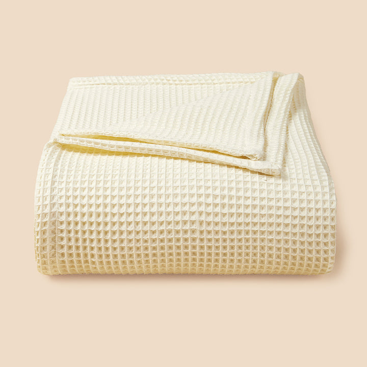 Textured Waffle Weave Throw Blanket kalsten