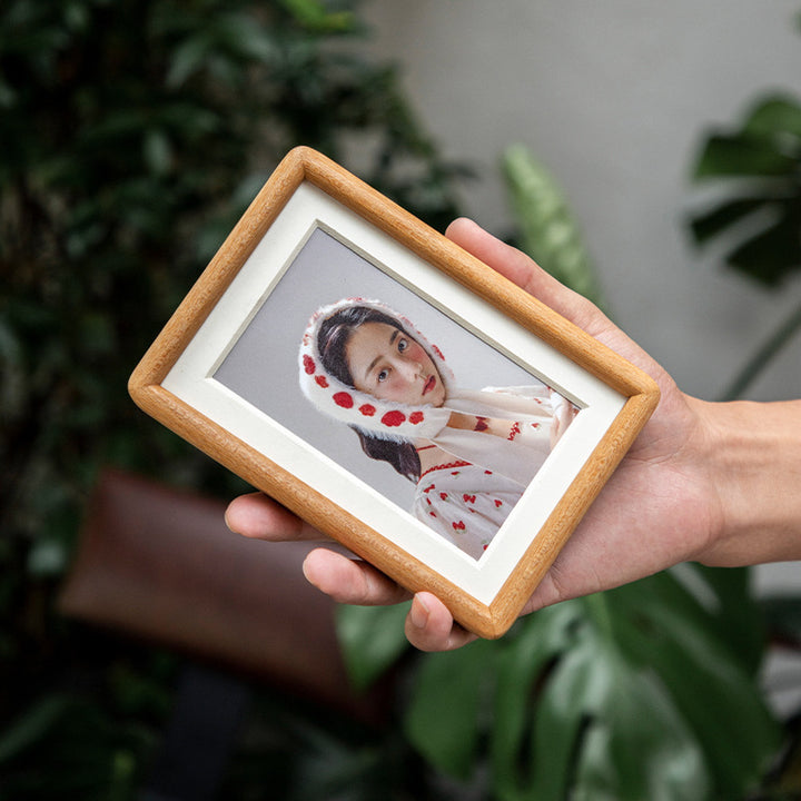 Rustic Wooden Photo Frame for Tabletop Display