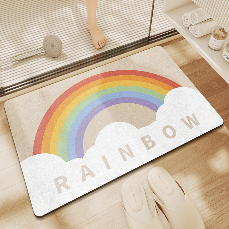 Playful Hot Air Balloon Bathroom Mat