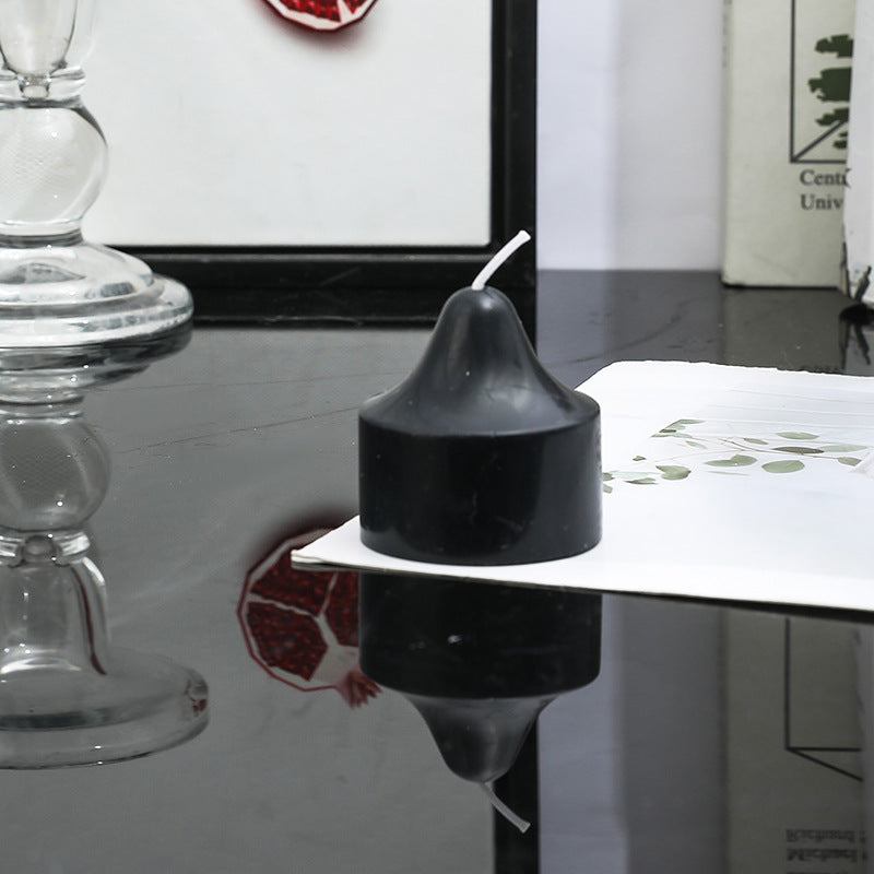 Hand-Poured Dome-Peak Sculptural Pillar Candle