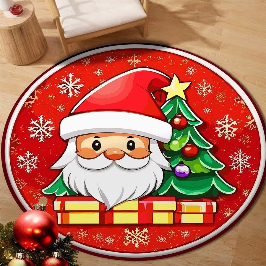Holiday-Themed Round Floor Mat Kalsten