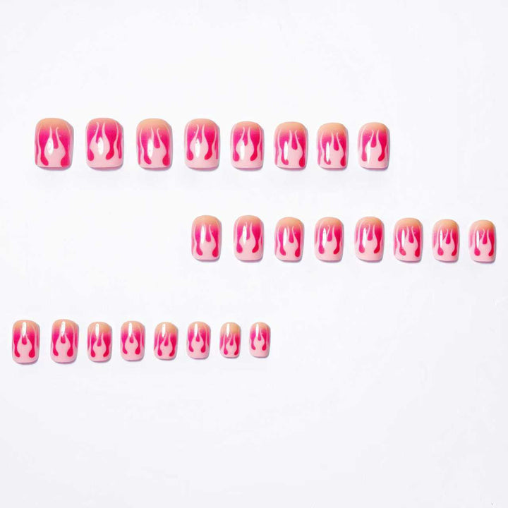 Artistic Flame Drip Nail Art Kalsten