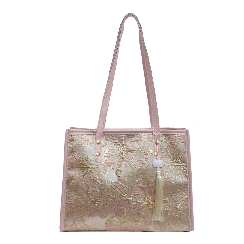 Floral Embroidered Handbag