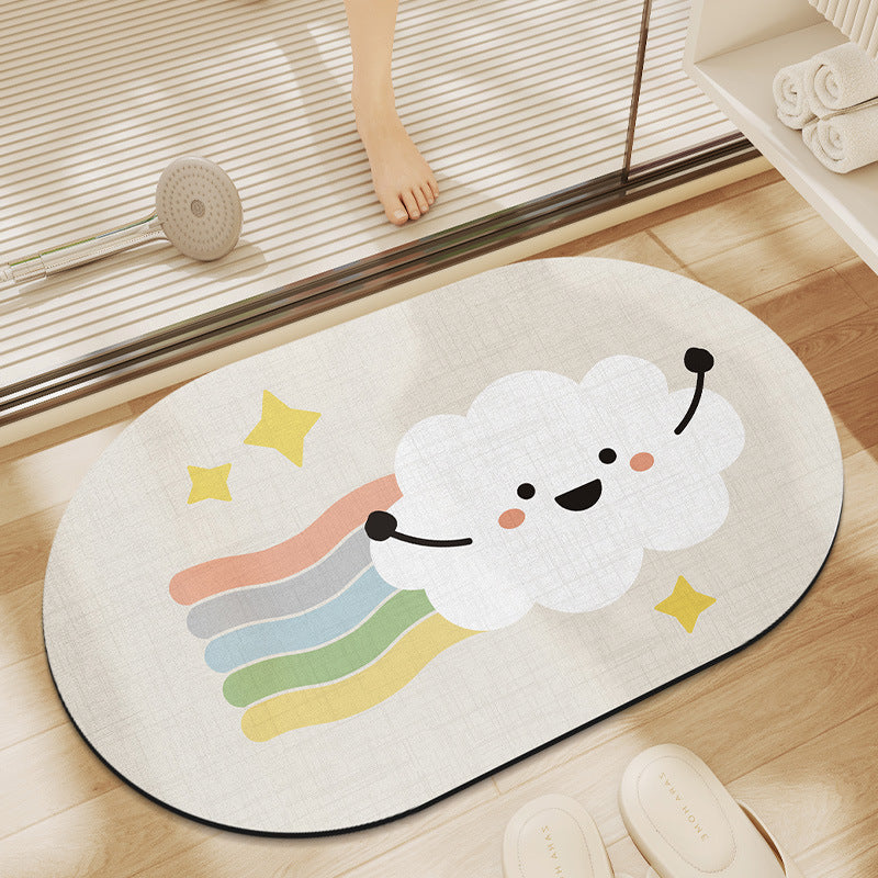 Playful Hot Air Balloon Bathroom Mat