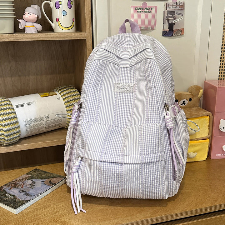 Stylish Striped Casual Backpack Kalsten