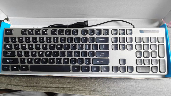 Wired Multimedia Keyboard with Ergonomic Design Kalsten