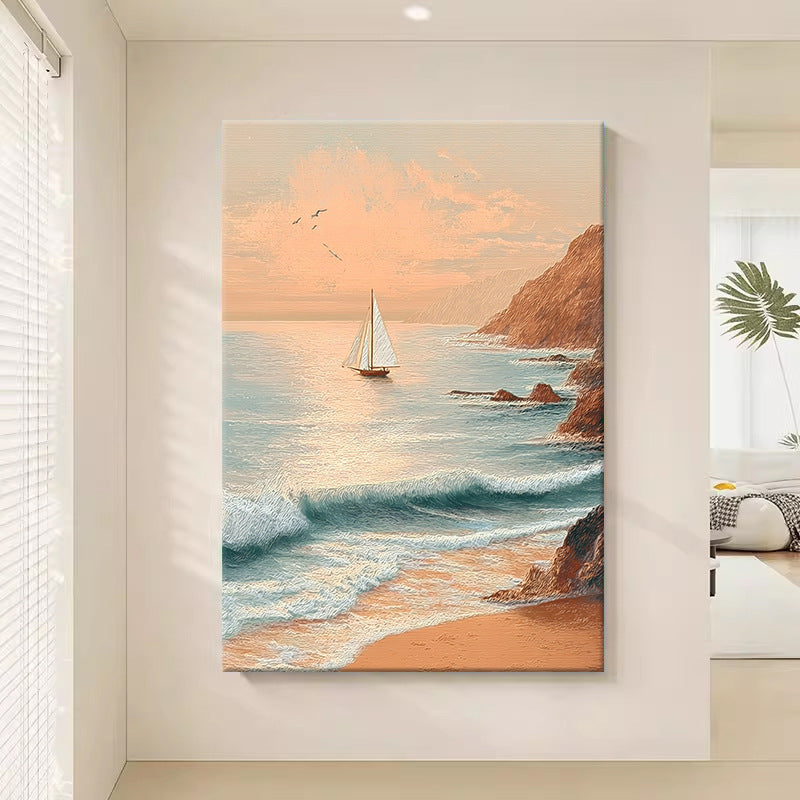 Textured Seascape Canvas Artwork