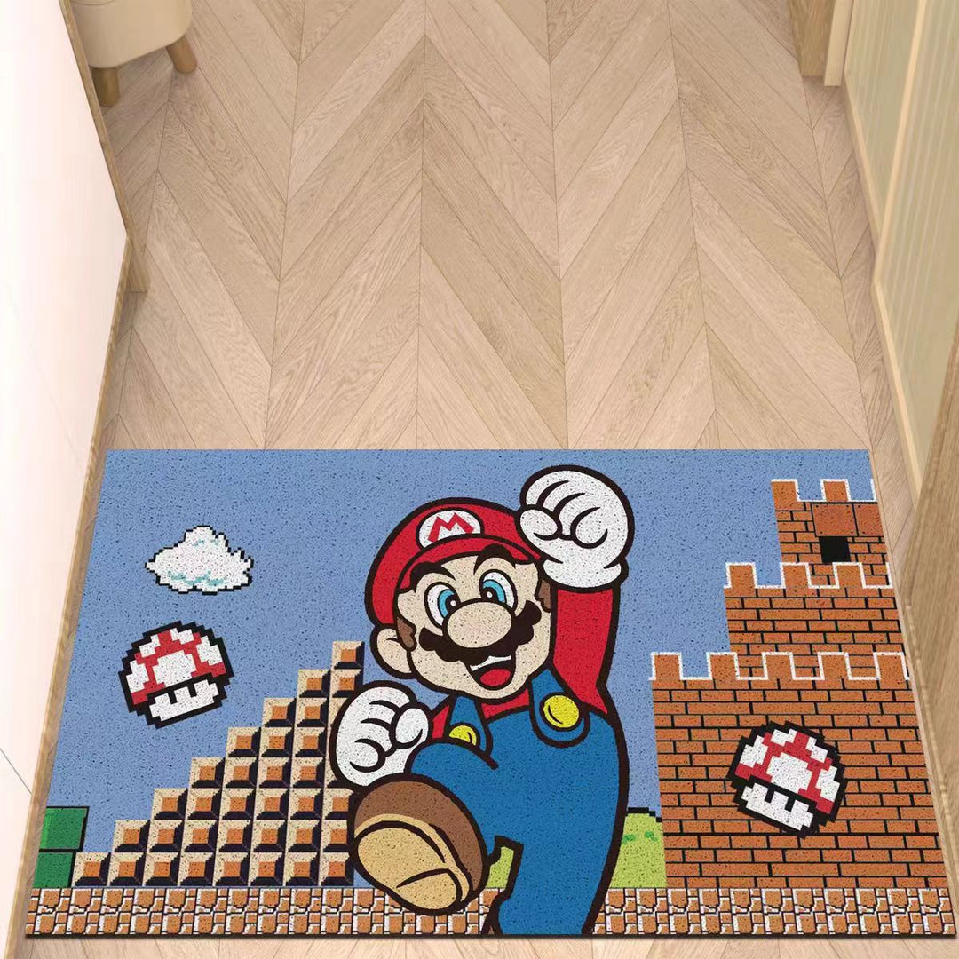 Cartoon Basketball-Themed Area Rug