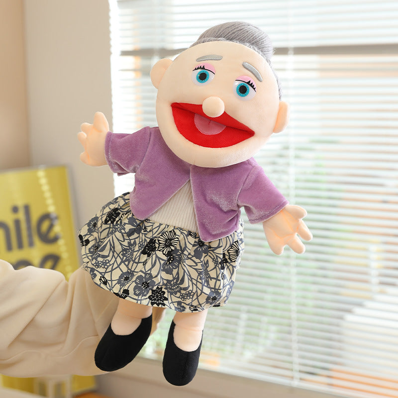 Hand Puppet Plush Boy Character with Movable Mouth and Soft Fabric Body Kalsten