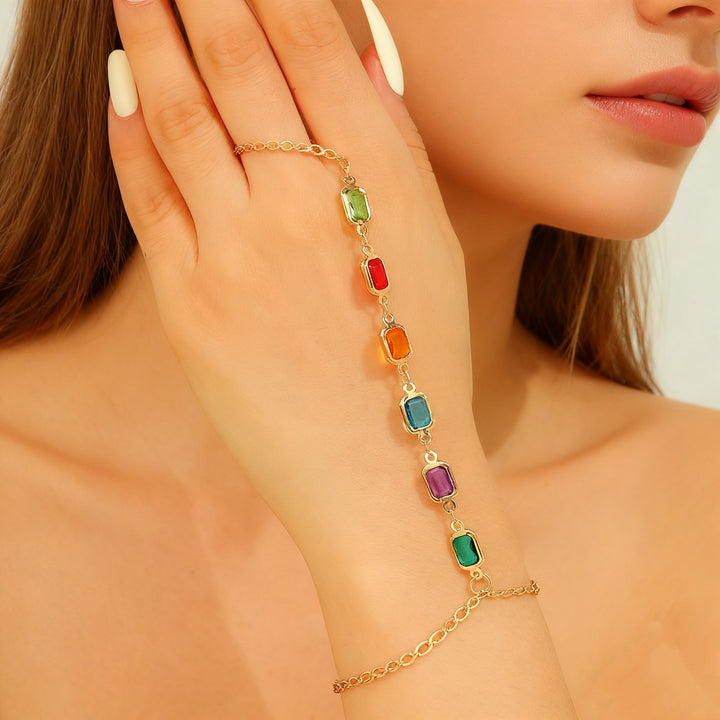 Colorful Gemstone Charm Bracelet Kalsten