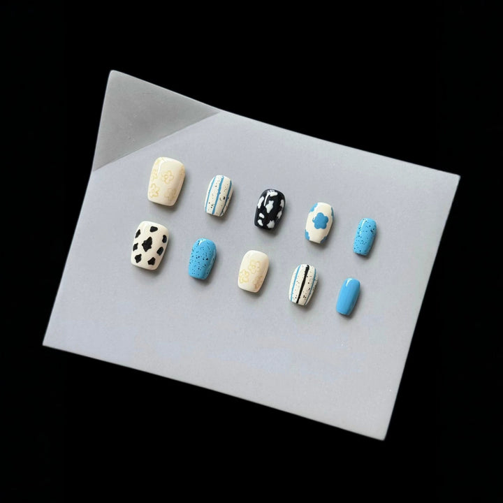 Artistic Patterned Press-On Nail Set