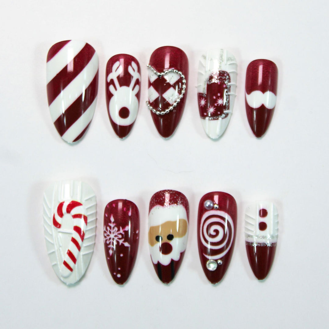 Christmas artificial fingernails Kalsten