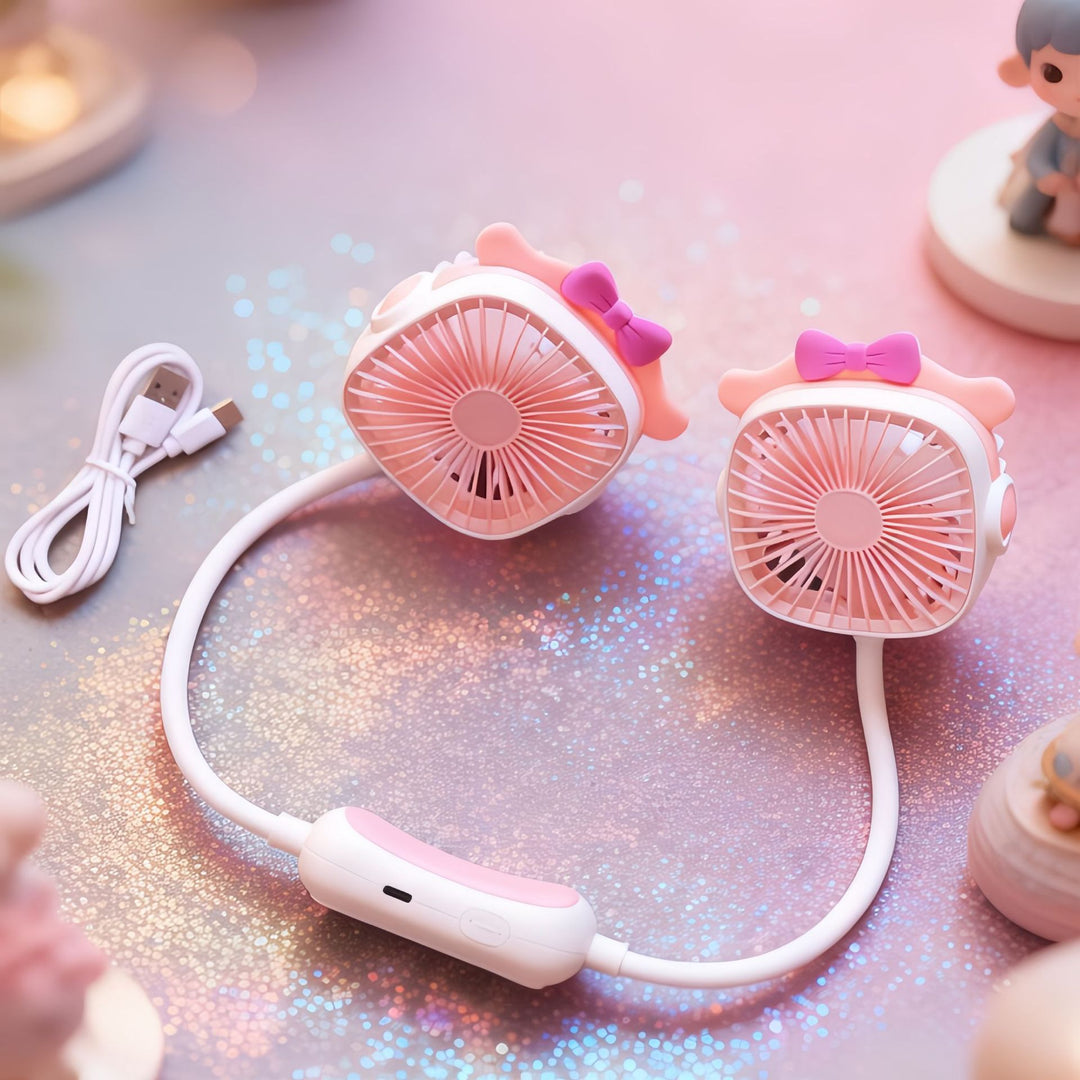 Ladies wearable neck fan with dual design Kalsten