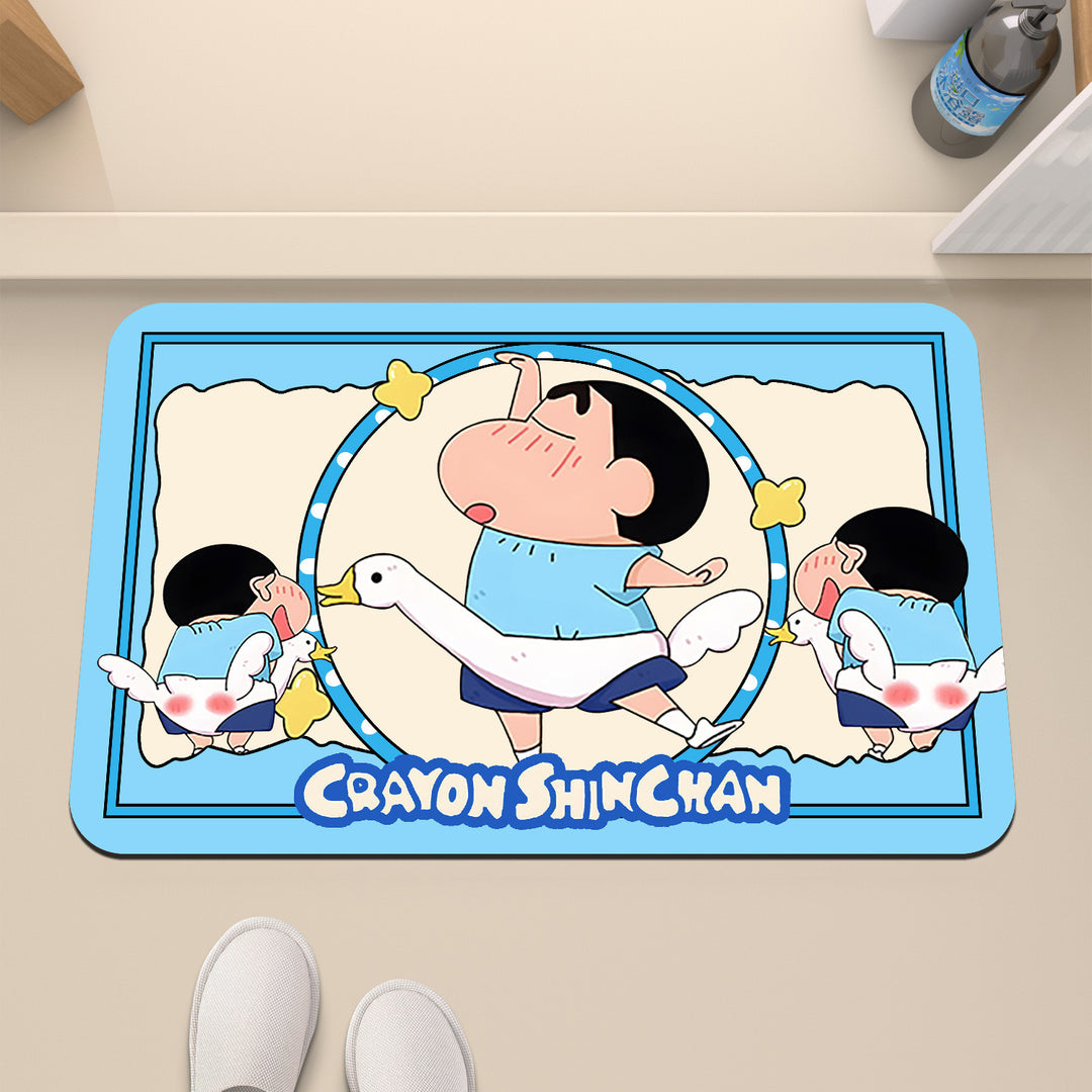 Cartoon-Themed Bathroom Rug