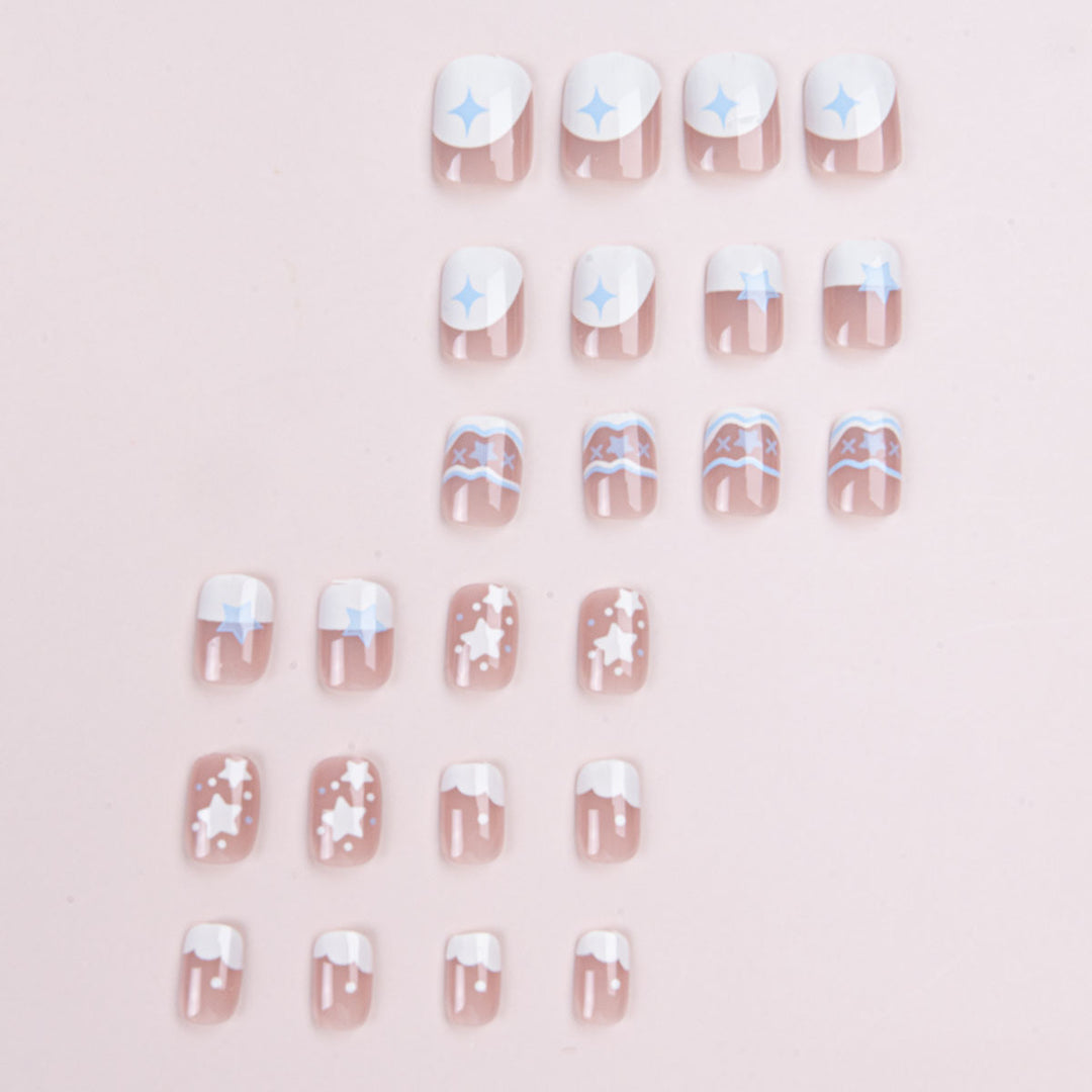 Creative Star-Themed Press-On Nails