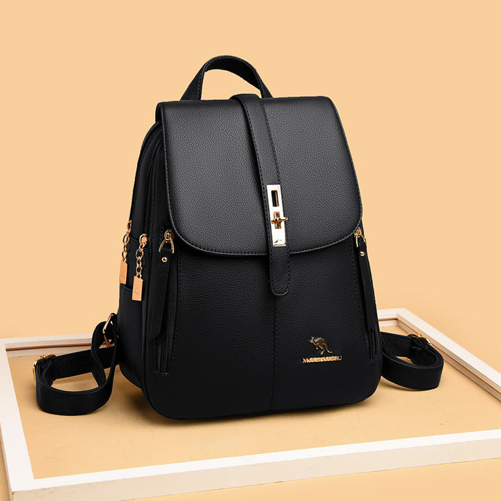 Elegant Multi-Functional Leather Backpack Kalsten