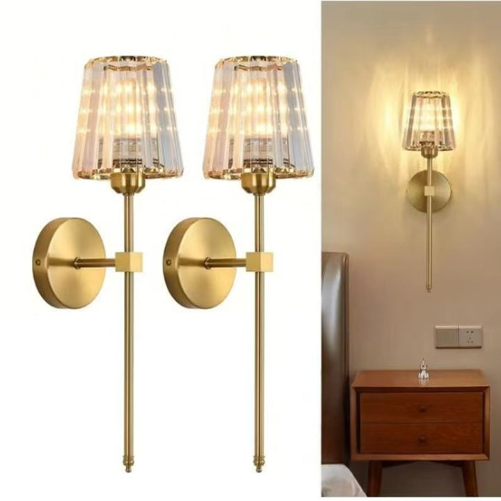 Crystal-Embellished Adjustable Wall Sconce