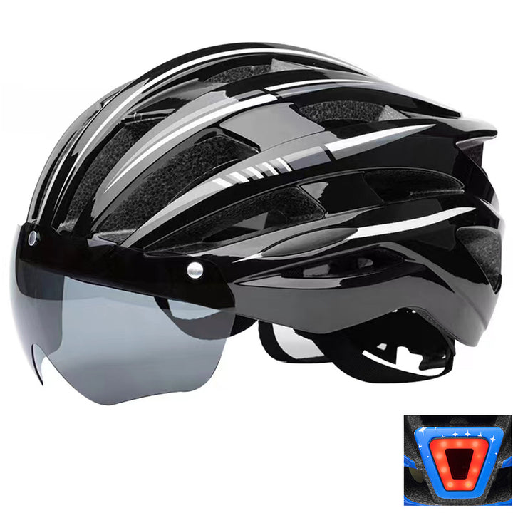 Bicycle helmet with integrated visor and innovative ventilation system Kalsten